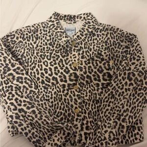 River Island Animal Print Denim Jacket